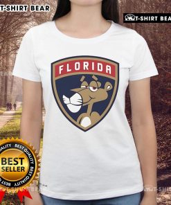 Alt Text: Stylish ladies tee featuring the Top Florida Panthers Pink Panthers logo, perfect for fans and casual wear.