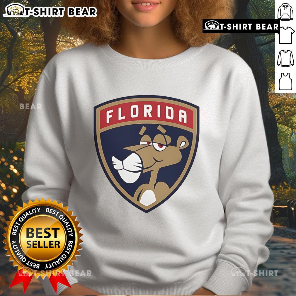 Top Florida Panthers Pink Panthers Logo Sweatshirt Alt Text: Stylish pink Florida Panthers logo sweatshirt featuring the team's emblem, perfect for fans and casual wear.