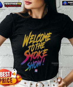 Top Formula Drift Welcome to the Smoke Show Ladies Tee featuring a stylish design for drift racing enthusiasts.