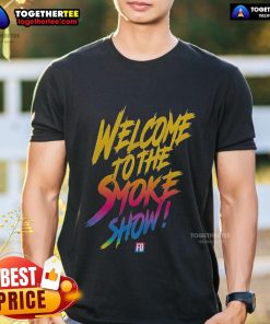 Alt Text: Top Formula Drift 'Welcome To The Smoke Show' T-Shirt featuring vibrant graphics and a stylish design for drift fans.