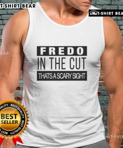 Alt Text: Top Fredo in the Cut That's A Scary Sight tank top, featuring a bold graphic design and vibrant colors.
