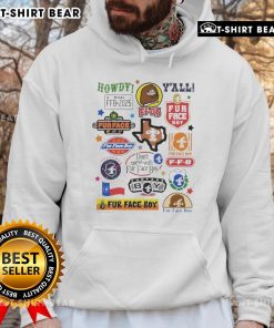 Boy wearing a Top Fur Face Texas logo hoodie, showcasing style and comfort in vibrant colors.