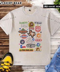 Top Fur Face Boy Texas logo washed t-shirt featuring a stylish design, perfect for casual wear and fashion enthusiasts.