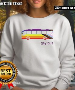 Top Gay Bus LGBT sweatshirt featuring vibrant colors and a playful design, perfect for pride events and casual wear.