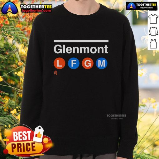 Cozy Top Glenmont LFGM sweatshirt in navy blue, perfect for casual wear and showcasing your Glenmont pride.