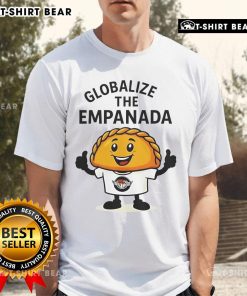 Top Globalize The Empanada T-Shirt featuring a vibrant design celebrating cultural cuisine and diversity.