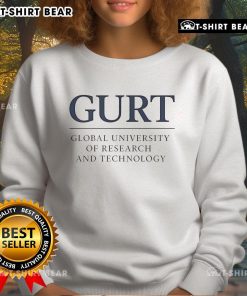 Top GURT Global University of Research and Technology sweatshirt in navy blue, featuring logo and stylish design.