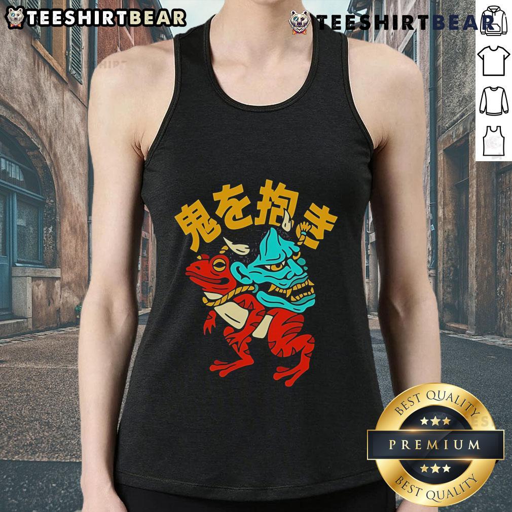 Top Hannya Frog Tank Top Stylish Top Hannya Frog tank top featuring a vibrant graphic design, perfect for casual wear and street fashion lovers.