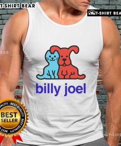 Top Henry Johnson wearing a Billy Joel tank top, showcasing a stylish summer look at an outdoor event.
