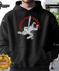 Alt Text: Top Honor The Contract Veteran Hoodie featuring a stylish design for proud veterans, perfect for casual wear.