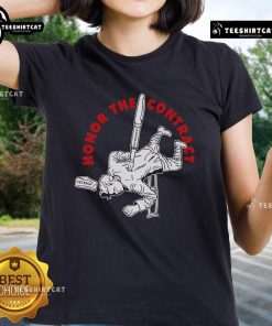 Top Honor The Contract Veteran Ladies Tee featuring a stylish design for women honoring military service.