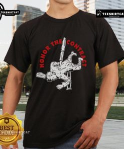 Alt Text: Top Honor The Contract Veteran T-Shirt featuring a patriotic design for veterans and military supporters.