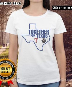Top Houston Astros Together for Texas ladies tee showcasing team spirit and family pride in vibrant colors.