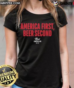 Top Hulk Hogan America First Beer Second Ladies Tee featuring bold graphics and a stylish fit for fans.