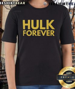 Alt Text: Top Hulk Hogan Forever Remembrance Ladies Tee featuring a vintage design celebrating wrestling legend Hulk Hogan.