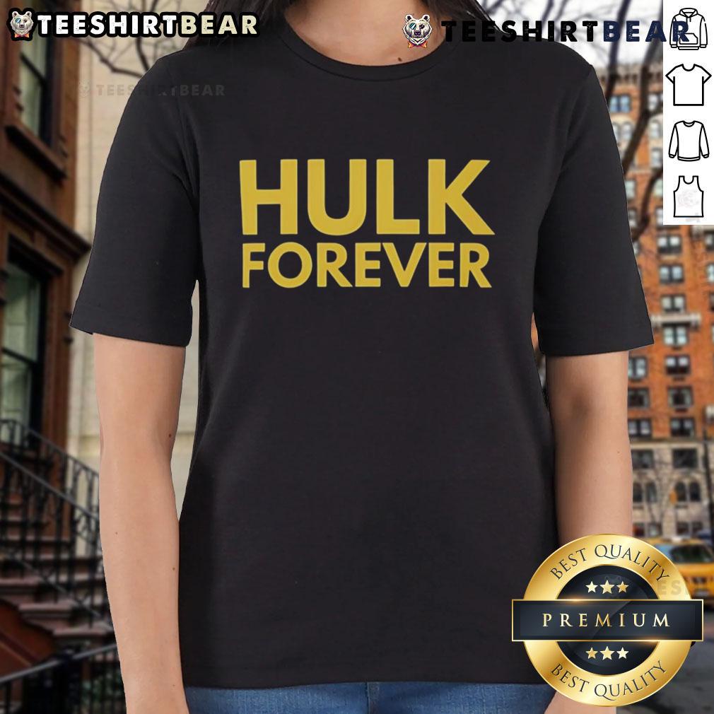 Top Hulk Hogan Forever Remembrance Ladies Tee Alt Text: Top Hulk Hogan Forever Remembrance Ladies Tee featuring a vintage design celebrating wrestling legend Hulk Hogan.
