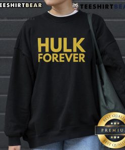 Top Hulk Hogan Forever Remembrance Sweatshirt featuring iconic design and vibrant colors, perfect for wrestling fans.