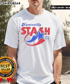 Top Huntsville Stash July 11-12 T-Shirt featuring vibrant design and event details for Huntsville's summer celebration.