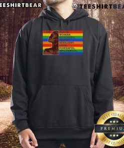 Black woman wearing 'I Am Black, Educated, Resilient' hoodie, showcasing empowerment and unapologetic strength.