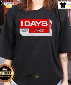 Alt Text: Top I Days Festival Milano 2025 Coca-Cola Italy merch featuring a two-sided ladies tee, available June 2-August 27.