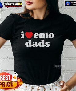 Top I Heart Emo Dads Ladies Tee featuring a stylish design perfect for emo dad fans and trendy casual wear.