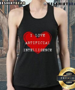 Trendy 'I Love Artificial Intelligence' tank top design showcasing a stylish graphic for AI enthusiasts.