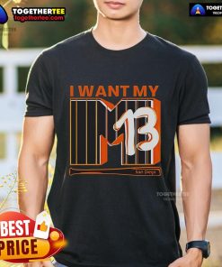 Top I Want My 13 San Diego T-Shirt featuring vibrant design and soft fabric, perfect for fans of San Diego style.