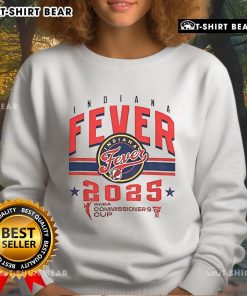 Top Indiana Fever WNBA Basketball Commissioner's Cup 2025 sweatshirt in vibrant colors, perfect for fans and collectors.