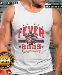 Top Indiana Fever WNBA Basketball Commissioners Cup 2025 tank top featuring team colors and logo for fans and players.