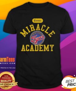 Top Indiana Fever X Miracle Academy T-Shirt featuring team colors and logo, perfect for fans and supporters.