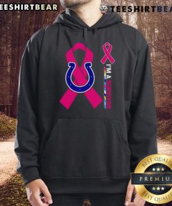 Top Indianapolis Colts X Cancer Awareness 'I'm A Survivor' hoodie showcasing team spirit and support for cancer survivors.