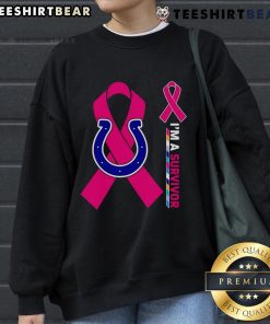 Top Indianapolis Colts X Cancer Awareness 'I'm a Survivor' Sweatshirt featuring bold graphics and vibrant team colors.