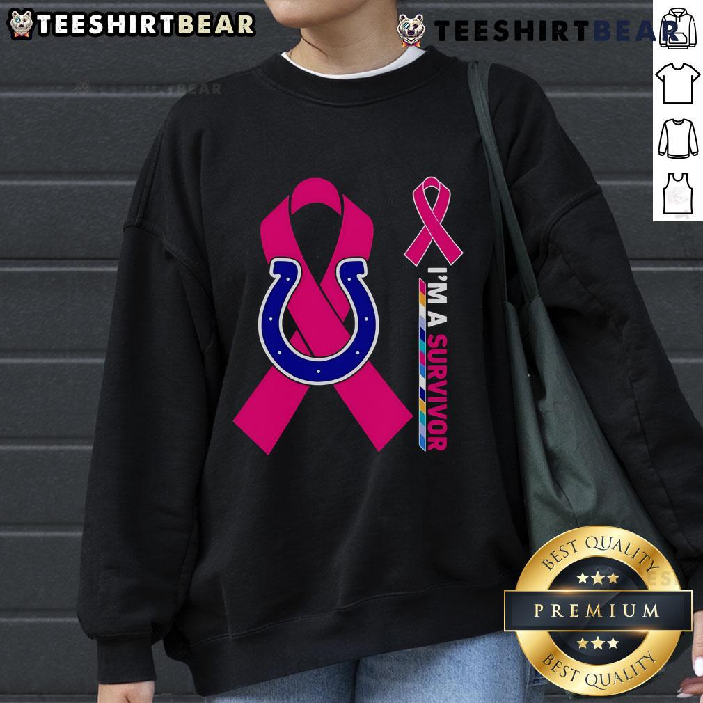 Top Indianapolis Colts X Cancer Awareness I'M A Survivor Sweatshirt Top Indianapolis Colts X Cancer Awareness 'I'm a Survivor' Sweatshirt featuring bold graphics and vibrant team colors.