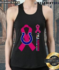 Top Indianapolis Colts X Cancer Awareness 'I'm A Survivor' tank top showcasing support for cancer survivors.