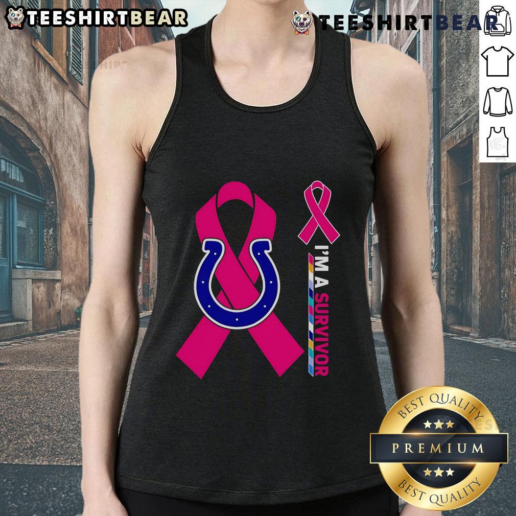 Top Indianapolis Colts X Cancer Awareness I'M A Survivor Tank Top Top Indianapolis Colts X Cancer Awareness 'I'm A Survivor' tank top showcasing support for cancer survivors.