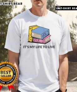 Alt Text: Top Its My Life To Live T-Shirt featuring a bold graphic design and vibrant colors, perfect for casual wear.
