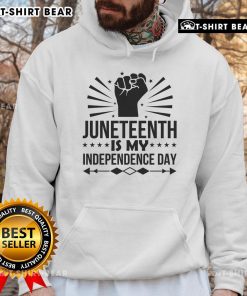 Top Juneteenth Is My Independence Day hoodie featuring bold text, perfect for celebrating Juneteenth in style.