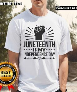 Top Juneteenth Is My Independence Day T-Shirt featuring vibrant colors and bold text celebrating freedom and heritage.