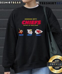 Top Kansas City Chiefs history of team logos sweatshirt featuring iconic designs and vibrant team colors.