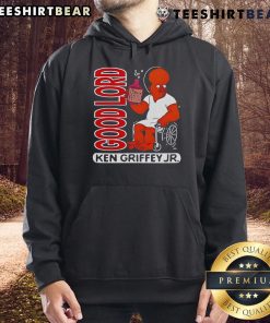 Top Ken Griffey Jr Good Lord cartoon hoodie featuring vibrant graphics of the baseball legend in a stylish design.