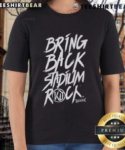 Top Kissin Dynamite Bring Back Stadium Rock ladies tee featuring a stylish design for fans of rock music.