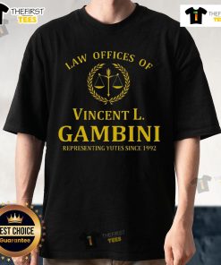 Top Law Offices Of Vincent L. Gambini T-Shirt featuring a stylish design perfect for legal professionals and fans.
