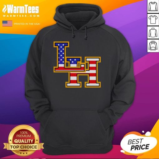 Alt Text: Top Liberty Hill Panthers Crown Trio hoodie featuring USA flag design, perfect for patriotic Fourth of July celebrations.