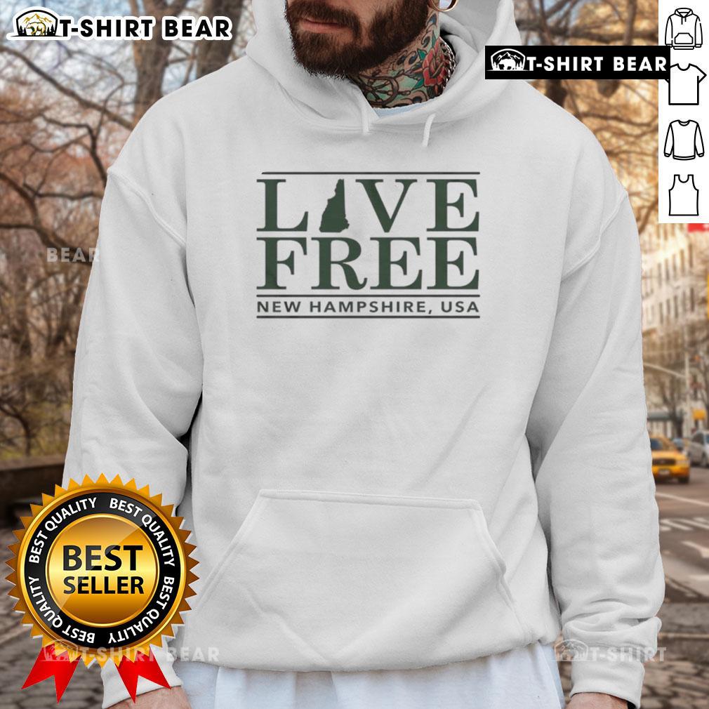 Top Live Free New Hampshire Bar Usa Hoodie Stylish New Hampshire hoodie featuring a vibrant design, perfect for fans of the USA and cozy casual wear.