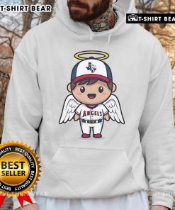 Top Los Angeles Angels Texas Strong mascot cartoon hoodie featuring vibrant colors and a playful design for fans.