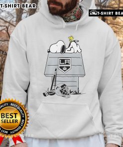 Alt Text: Cozy Los Angeles Kings NHL hockey hoodie featuring Snoopy and Woodstock designs, perfect for fans and chilly days.