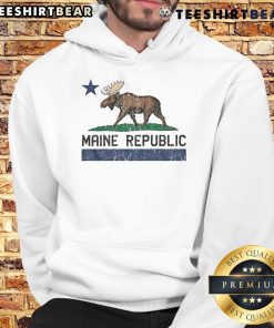 Top Maine Republic Moose Logo Hoodie featuring a stylish design with a moose graphic, perfect for outdoor enthusiasts.