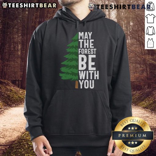 Top May The Forest Be With You Hoodie featuring a nature-inspired design in vibrant colors, perfect for eco-conscious fashion.