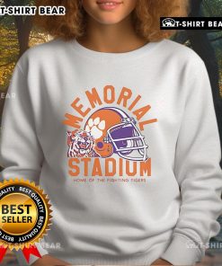 Top Memorial Stadium sweatshirt featuring the Fighting Tigers logo, perfect for fans of college football apparel.