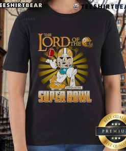 Alt Text: Top Mickey Mouse The Lord of the Super Bowl Pittsburgh Steelers Ladies Tee featuring vibrant graphics and stylish design.